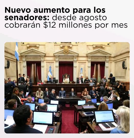 Los senadores aumentaron sus sueldos y cobrarán $12 millones, mientras el salario mínimo es $ 352.400 pesos