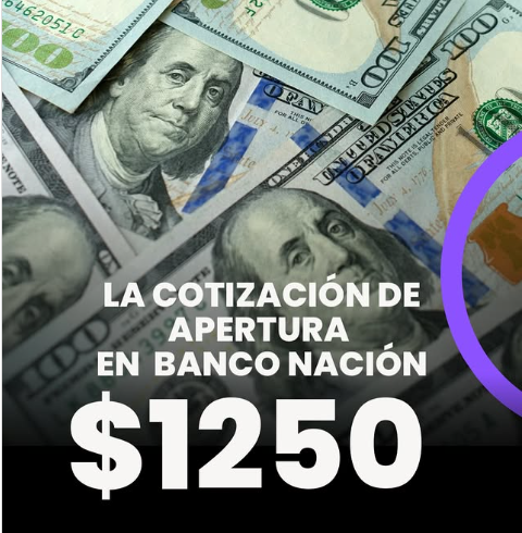 Dólar oficial a $1.250, aumento del 10,8 por ciento